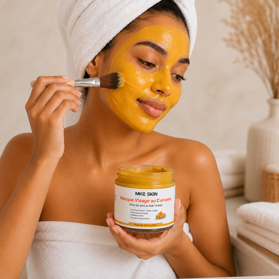 Masque Visage au Curcuma + Pinceau Applicateur OFFERT